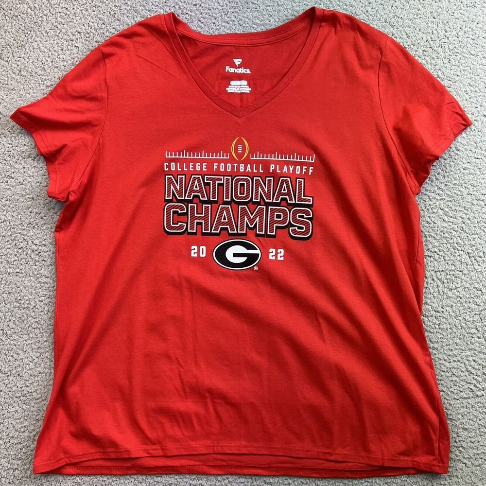 Georgia Bulldogs College Football 2022 National Championship Short Sleeve Sz 2XL